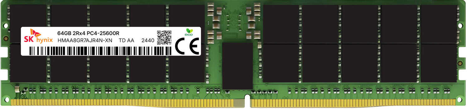 HMAA8GR7AJR4N-XN SK Hynix 64GB DDR4-3200 ECC RDIMM 2Rx4 1.2V Memory