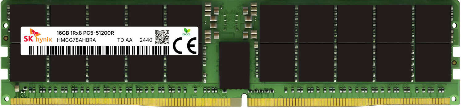 HMCG78AHBRA SK Hynix 16GB DDR5-6400 ECC RDIMM 1Rx8 1.1V Memory