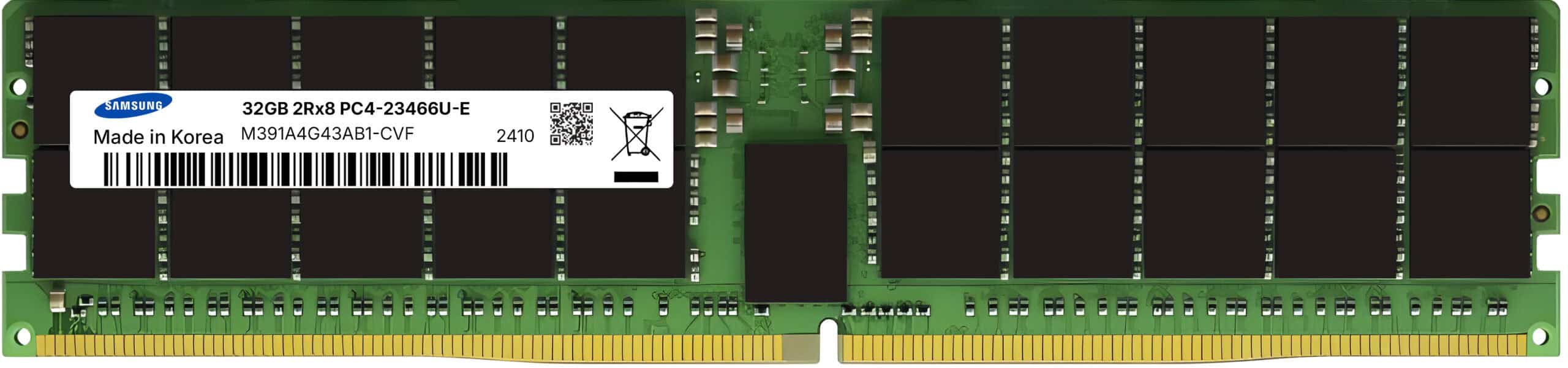 M391A4G43AB1-CVF Samsung 32GB DDR4-2933 ECC UDIMM 2Rx8 1.2V Memory