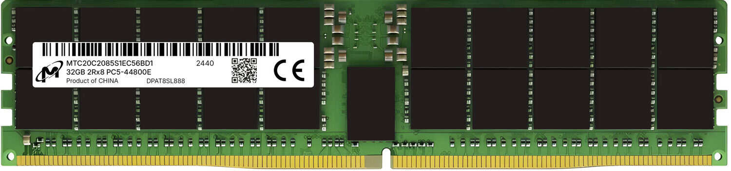 MTC20C2085S1EC56BD1 Micron 32GB DDR5-5600 ECC UDIMM 2Rx8 1.1V Memory