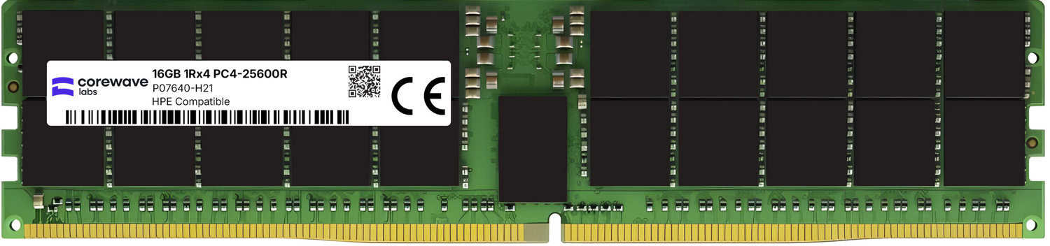 P07640-H21 HPE 16GB DDR4-3200 ECC RDIMM 1Rx4 1.2V Compatible Memory